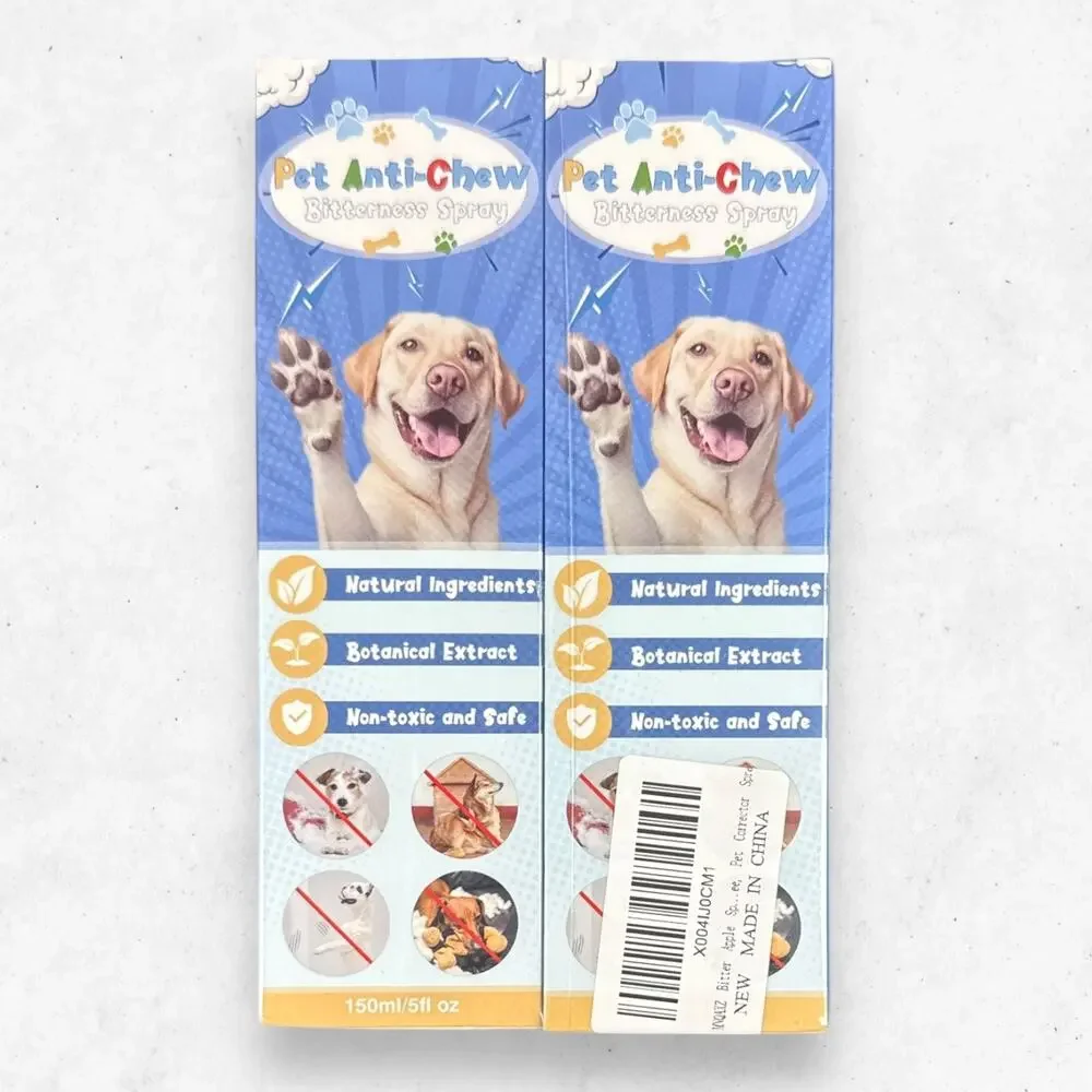 Pet Anti-Chew Bitterness Spray 150ml Dog Cat Natural LOT of 2 New